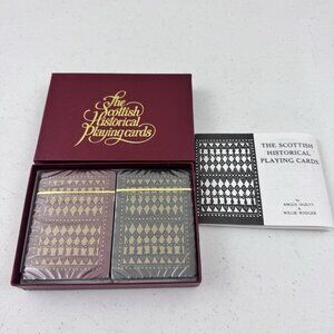 Vintage Scottish Historical Red Black Playing Cards Two Sealed Decks